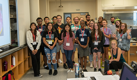 Students smile at camp