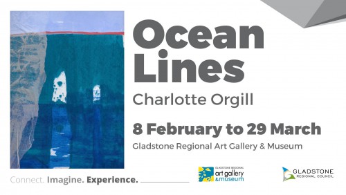 Charlotte Orgill poster for Ocean Lines exhibition