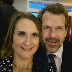 Tricia Woodward and man take a selfie