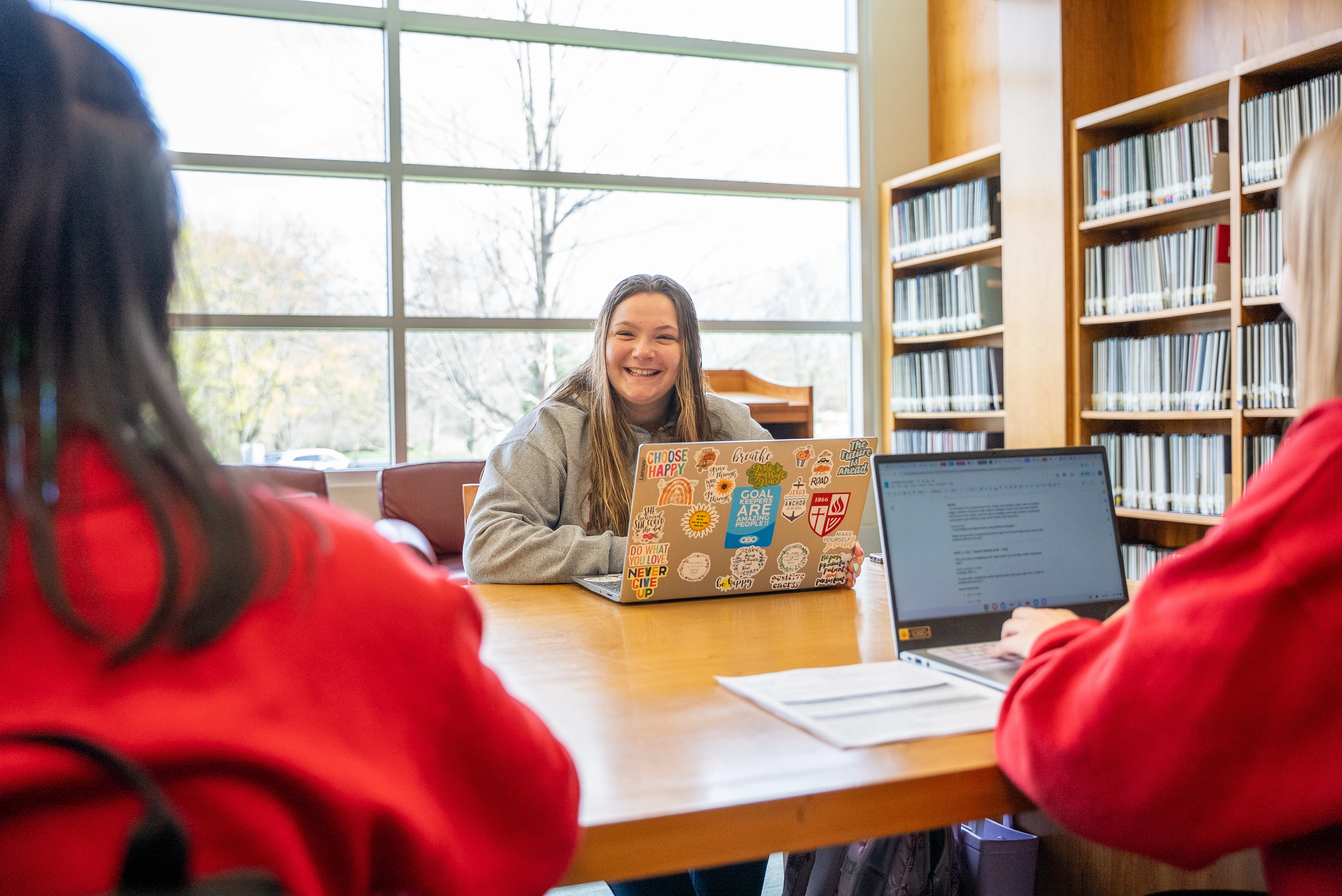 A Group Of Students On Computers