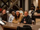 Students smile together