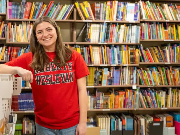 A Future Teacher In The Library