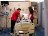 Nursing students work in simulation lab