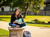 A student reading